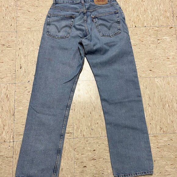 Levis 505 Jeans Men's 30x32 Blue Denim Regular Fit Straight Leg Light Wash - Picture 4 of 10